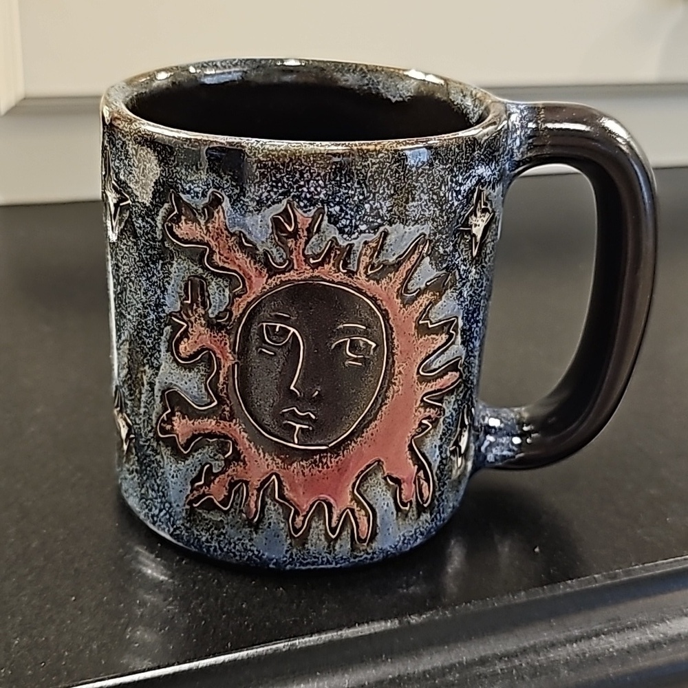 Mara Stoneware Blue Celestial Signed Mug - Size 16 oz - Picture 3 of 8
